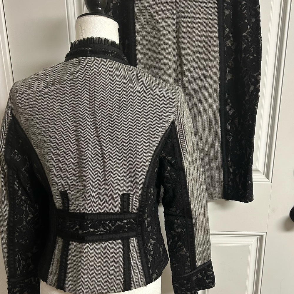 White House Black Market Tweed & Lace Skirt Set 6 - Picture 4 of 8